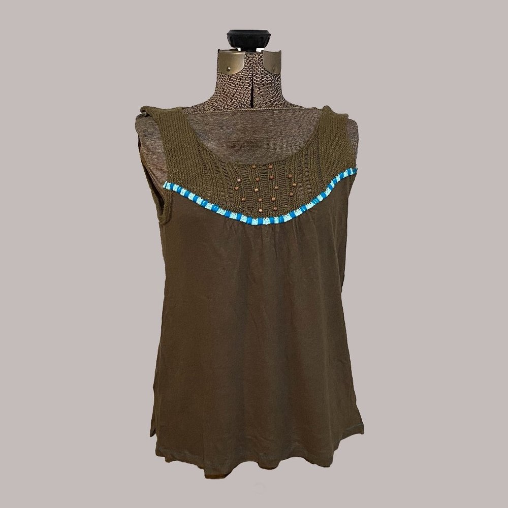 Meadow Rue •Crochet Beaded Top • Women's Size Small - Anthropologie